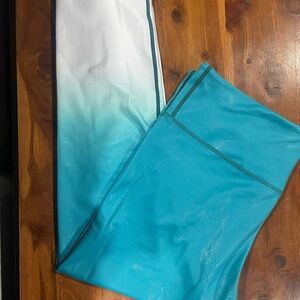 ZYIA Teal Venom Metallic Ombre Leggings